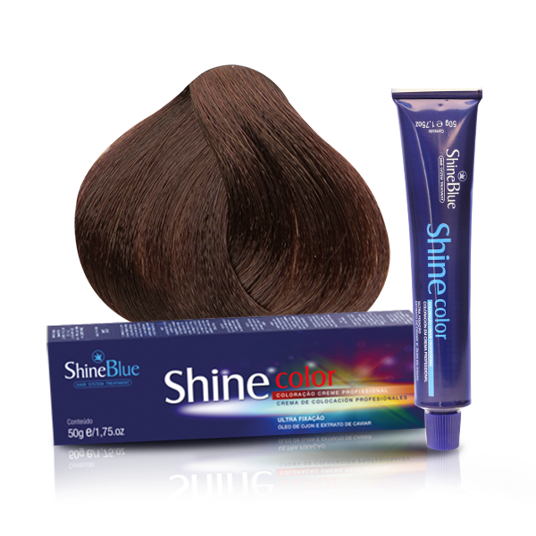 Shine Blue Castanho Claro Dourado Acobreado