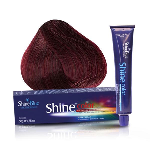 Shine Blue Louro Escuro Vermelho Irisado - Mahogany