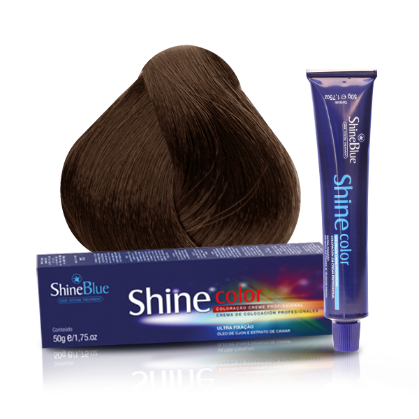 Shine Blue Louro Médio Marrom Acizentado - Tabaco